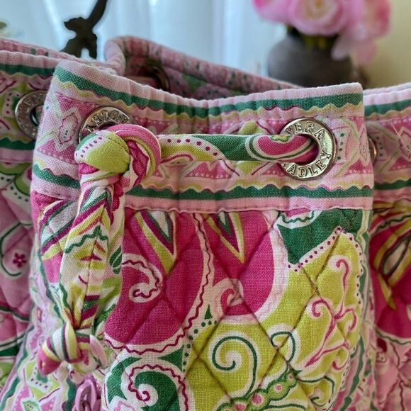 Vera Bradley Pink Green Floral Knapsack Bag main image 8